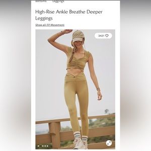 Free people fp movement high-rise ankle breathe deeper leggings NWT